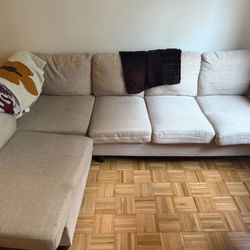 Beige 5 Seater Sectional Couch 