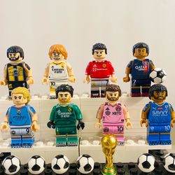 World Cup Soccer Minifigures Haaland Messi Jersey|New Custom LEGO Compatible Toy