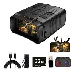 Brand New 4K Day/Night Vision Goggles | 10X Zoom Night Vision Binoculars 3'' LCD Screen Infrared, 4000mAh Rechargeable Battery, 32GB TF Card, Video an