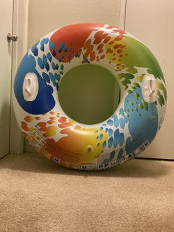 Patched - Intex Color Whirl Inflatable Pool Swim Ring Float Tube Raft