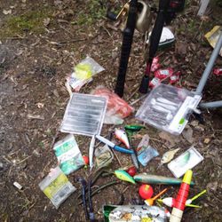 Bass Fishing Lot 2 Rod And Reel Combos And Tons Of Lures 