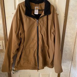 Carhartt J199 Nylon Lined XL Tall Waterproof Coat Mens