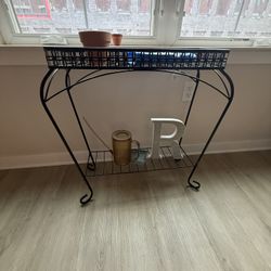 Black Metal Console Table