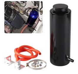 Universal 800ml Coolant Expansion Tank Billet Aluminum Black 800ml billet aluminum coolant expansion tank with durable black finish for universal radi