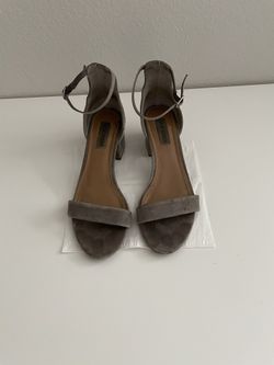Steven Madden Suede Grey Leather Sandals Size: 8