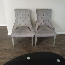 Grey Suede Chairs 