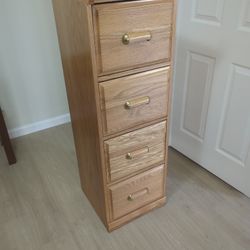 Oak File Cabinet 
