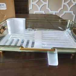 Kitchen Dish Drying Rack with Drainboard