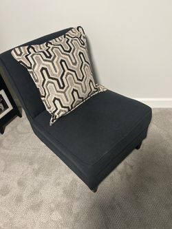 Charcoal Slipper chair