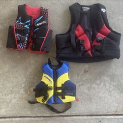 3 Life Jackets Different Sizes