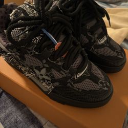 Black Swarovski Monogram LV Skates ( Size 8 )