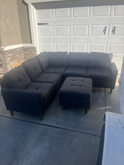 Grey Modular Sectional Sofa