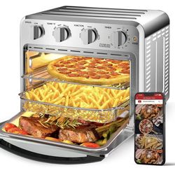 Geek Chef 16QT Air Fryer Toaster Oven, Convection Air Fryer Toaster Countertop Oven, with Bake, Toast, Broil and Warm Functions, Stainless Steel Elect