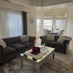 Modern Living Room Set – Sofas, Coffee Table, TV Stand & Dining Table