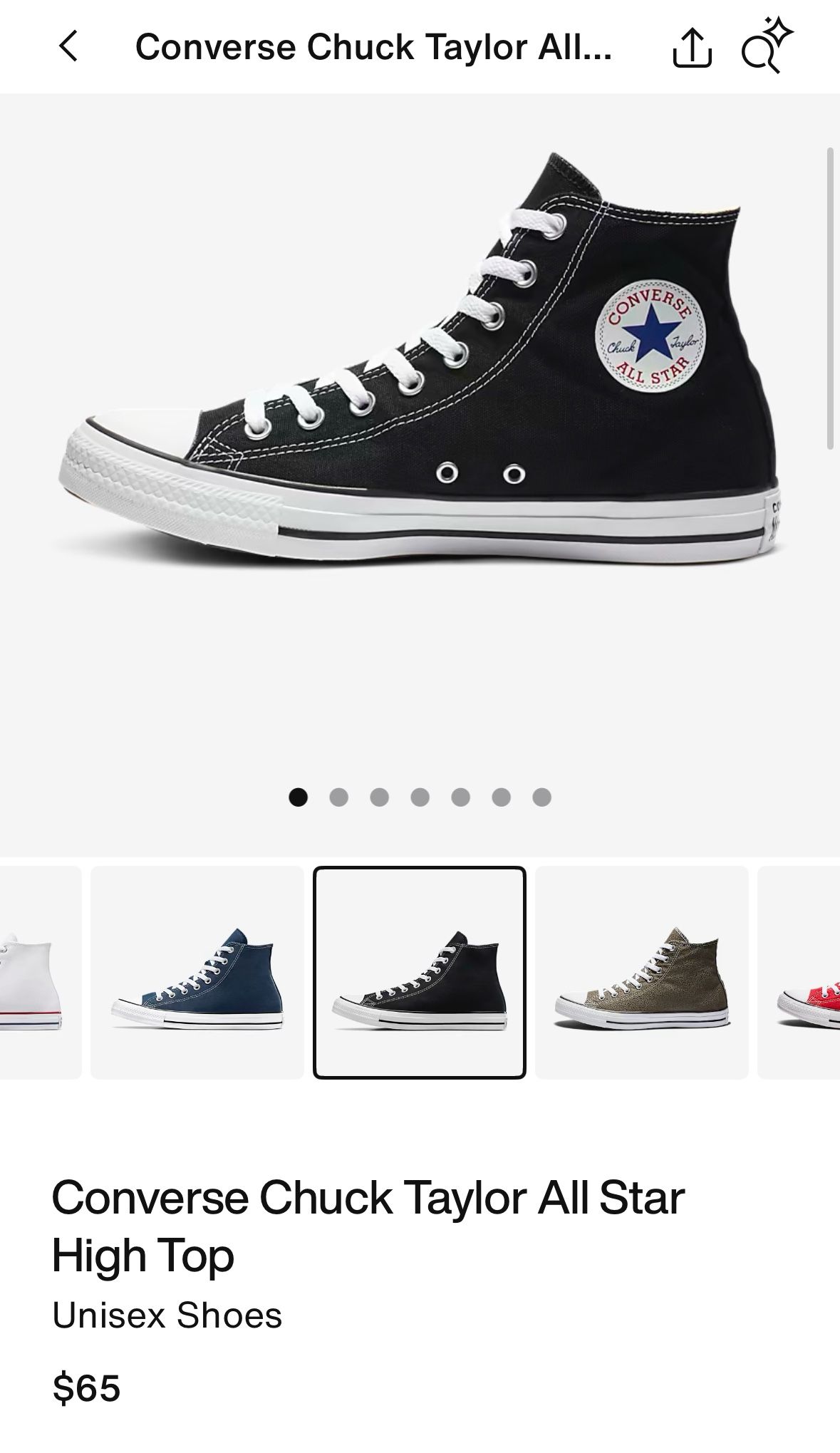 Black Converse- New W9/M7
