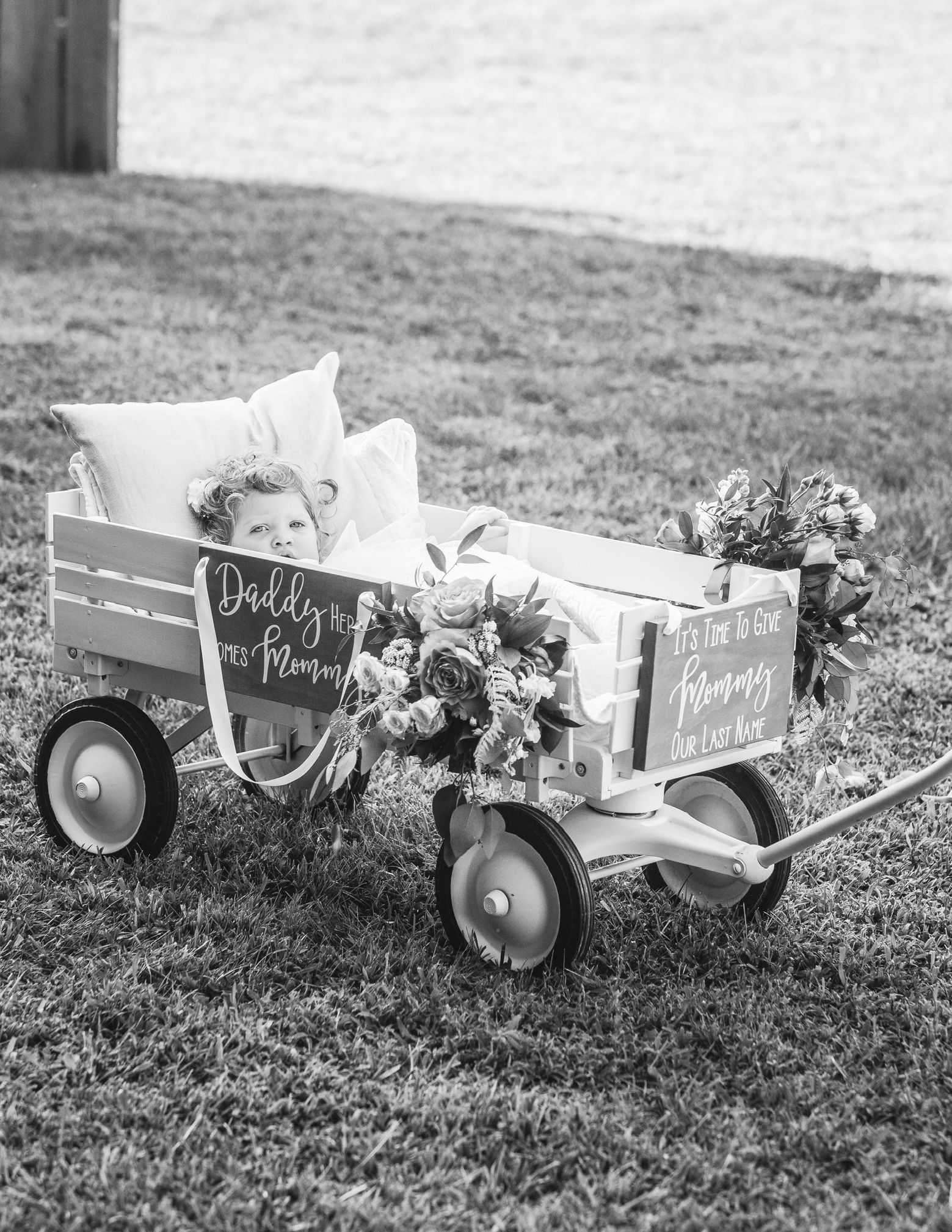 White Wedding Wagon 