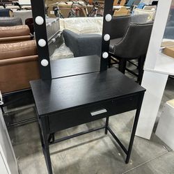 Makeup Vanity Table with Charging Station and USB Ports & Power Outlets