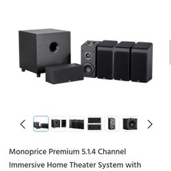 Open Box Complete 5.1 Home Theater System – Onkyo Dolby Atmos Receiver + Monoprice Speakers (Like New)