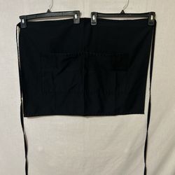 Classic Black Waist Apron with Pockets