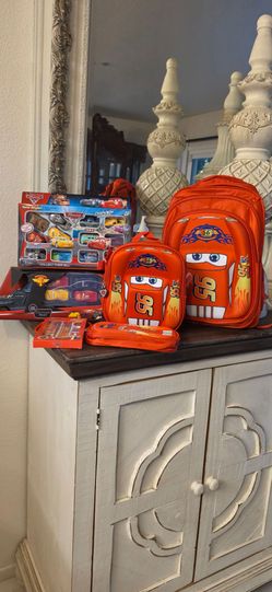 Disney Light McQueen Back to School backpack 🎒 set