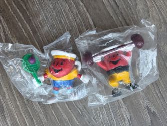 2  Vintage Kool Aid Man Figures