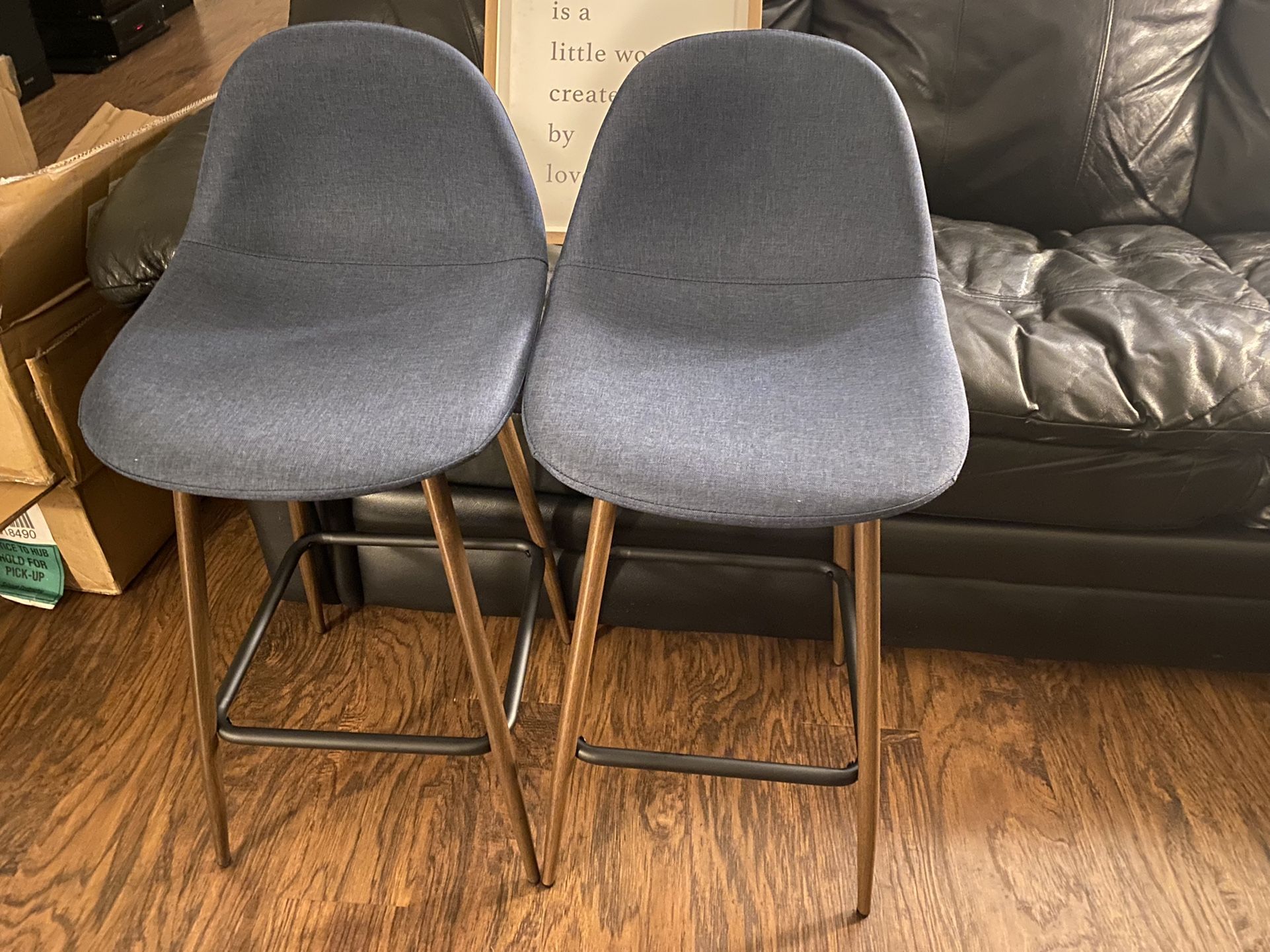 Project 62 Copley Counter Stool - Blue Linen 24” Inches