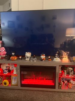 65 inch flat screen tv and fireplace stand