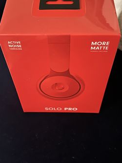 Beats By Dr Dre Solo Pro wireless noise, canceling headphones in More Matte Red Color