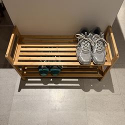 Bamboo 2-tier Shoe Rack 