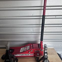 PITTSBURGH 3 Ton Low-Profile Floor Jack with RAPID PUMP,