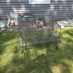 Wrought Iron Patio Glider 