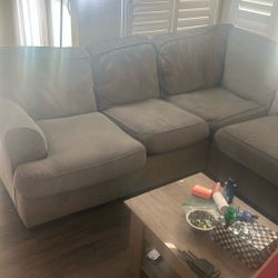 L-Shaped Grey Couch 