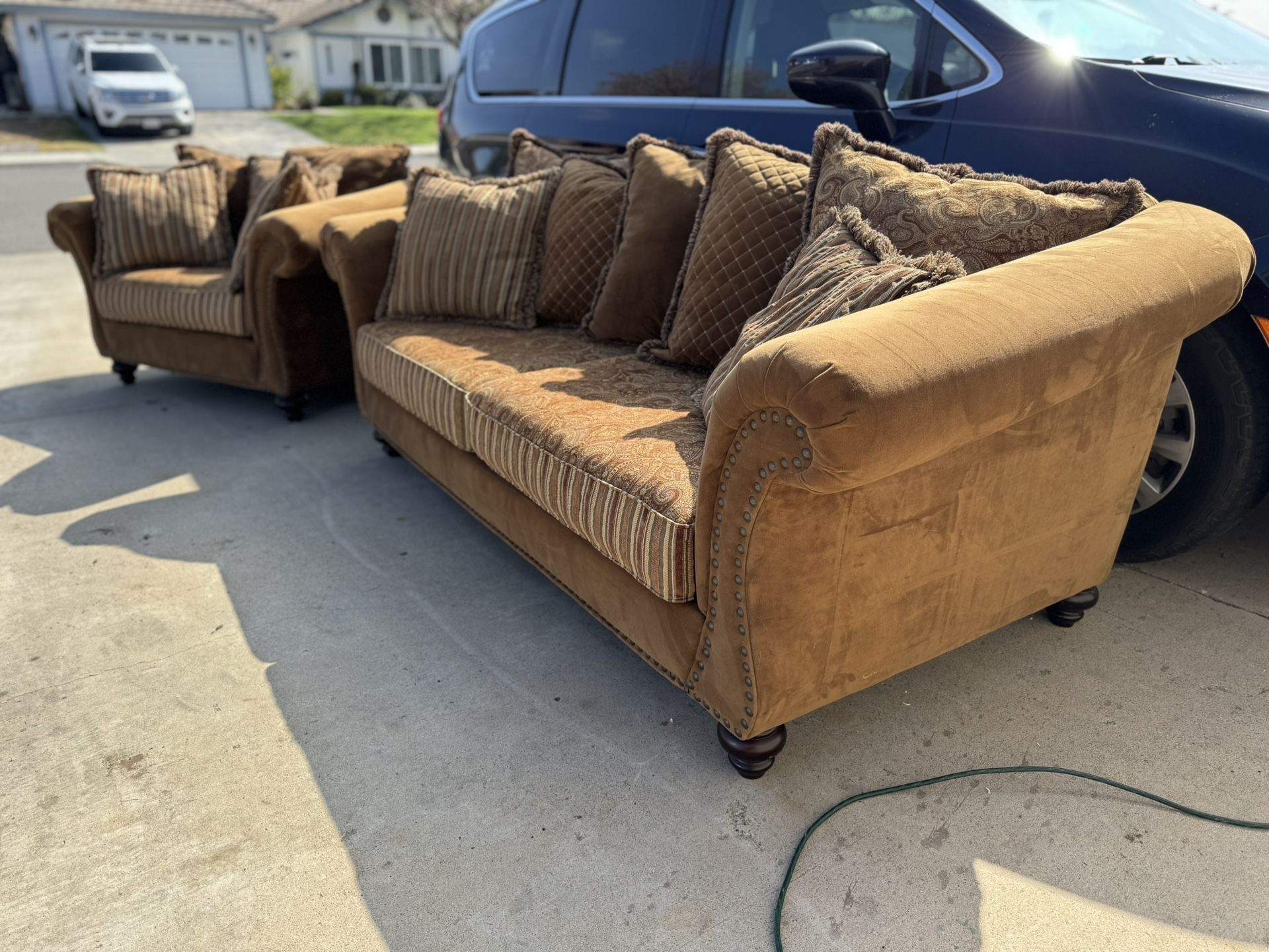 Oversized Couch and Chair Sold Together
