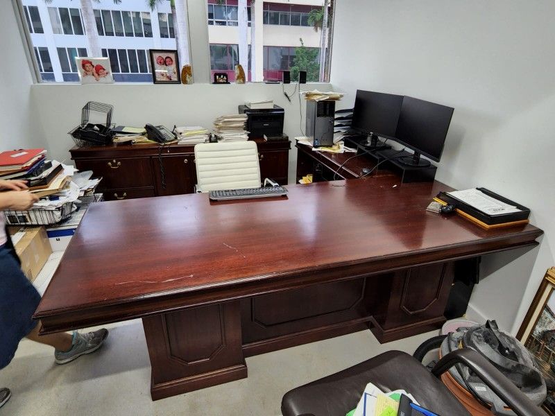 Solid Wood Desk Available For Free