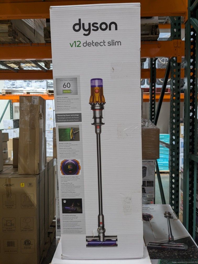 Dyson - V12 Detect Slim Cordless Vacuum with 8 accessories - Yellow/Iron