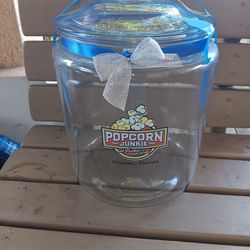 Huge Glass Jar With Lid.  Popcorn!