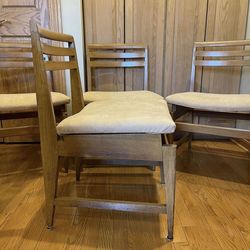 Set Of 4 Mid Century Danish Teak Dining Chairs