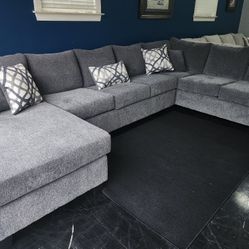 Brand New Artisanal 3pc Charcoal Grey Extra Length LAF Sectional Sets! 🔥 (3 Colors AV!)