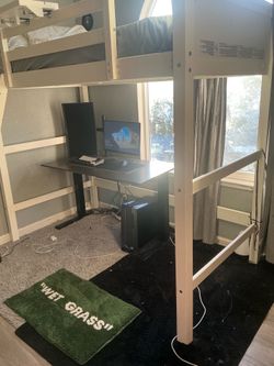 Loft bed (bed frame) read description