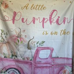girl baby shower tapestry backdrop
