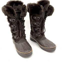 Khombu Women's Brown Nordic Winter Snow Boots Size 9