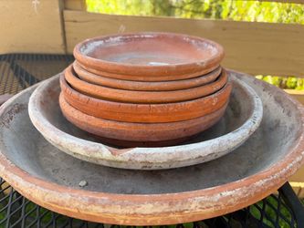 7 big Terracotta saucer plates for only 7 dollars everything