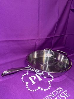 Princess House Tri-Ply Stainless Steel 14"/35.5cm Flared Skillet Sartén hondo de 14" Princess House
