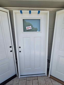 Brand New 36"W x 80H Pre-Hung Entry/Front Door with Impact Glass