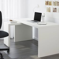 New In Box IKEA Malm Desk L-Shape With Pull Out