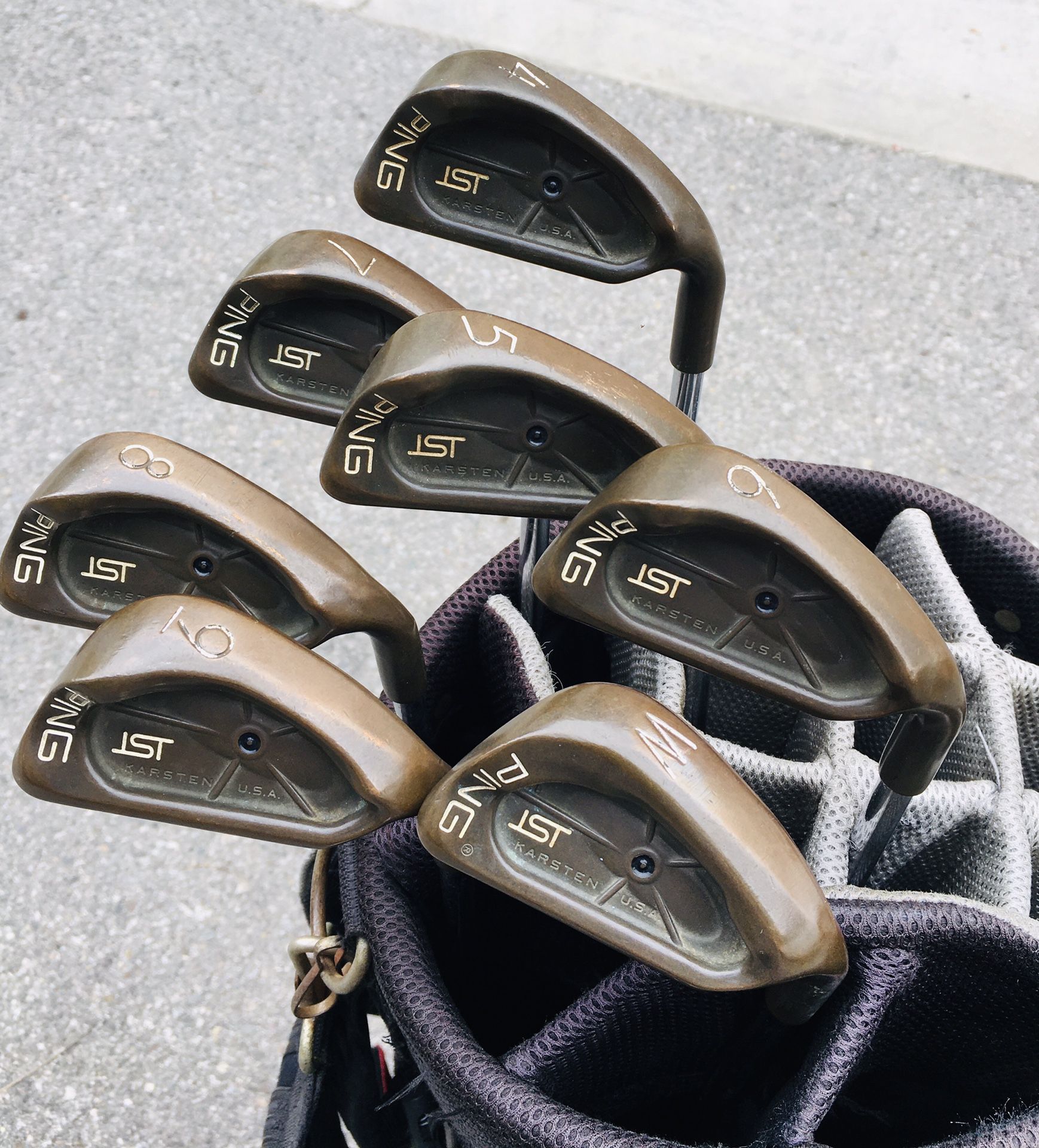 Rare Golf Ping ISI BeCu Beryllium Copper Iron Set 4-Pw Steel. Black Dot