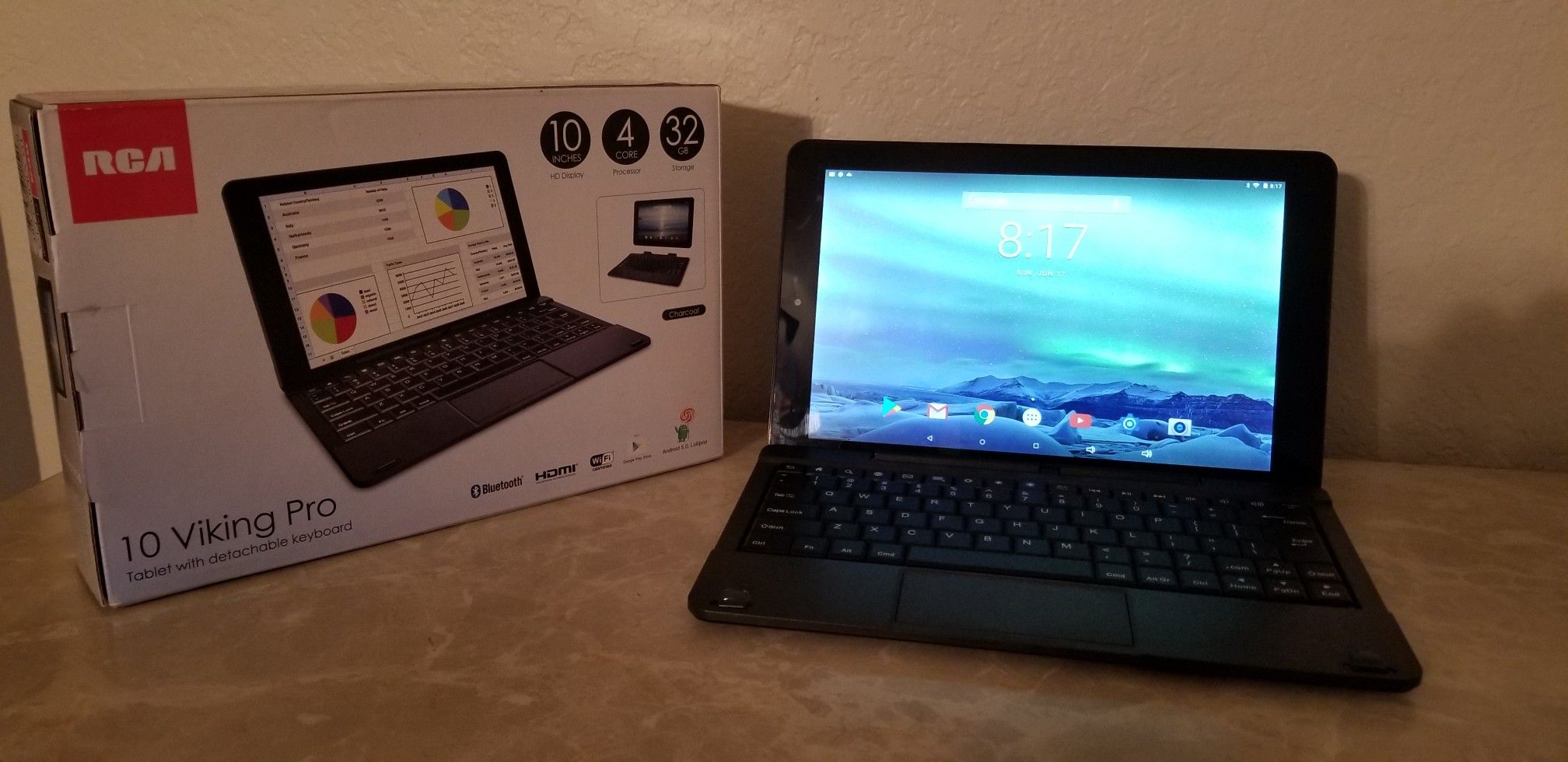 RCA 10" Viking Pro Tablet with detachable keyboard