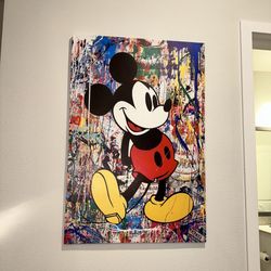 65$ Mickey Disney Canvas Graffiti Art 