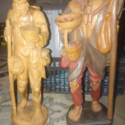 Vintage Hand Carved Wood Figurines 