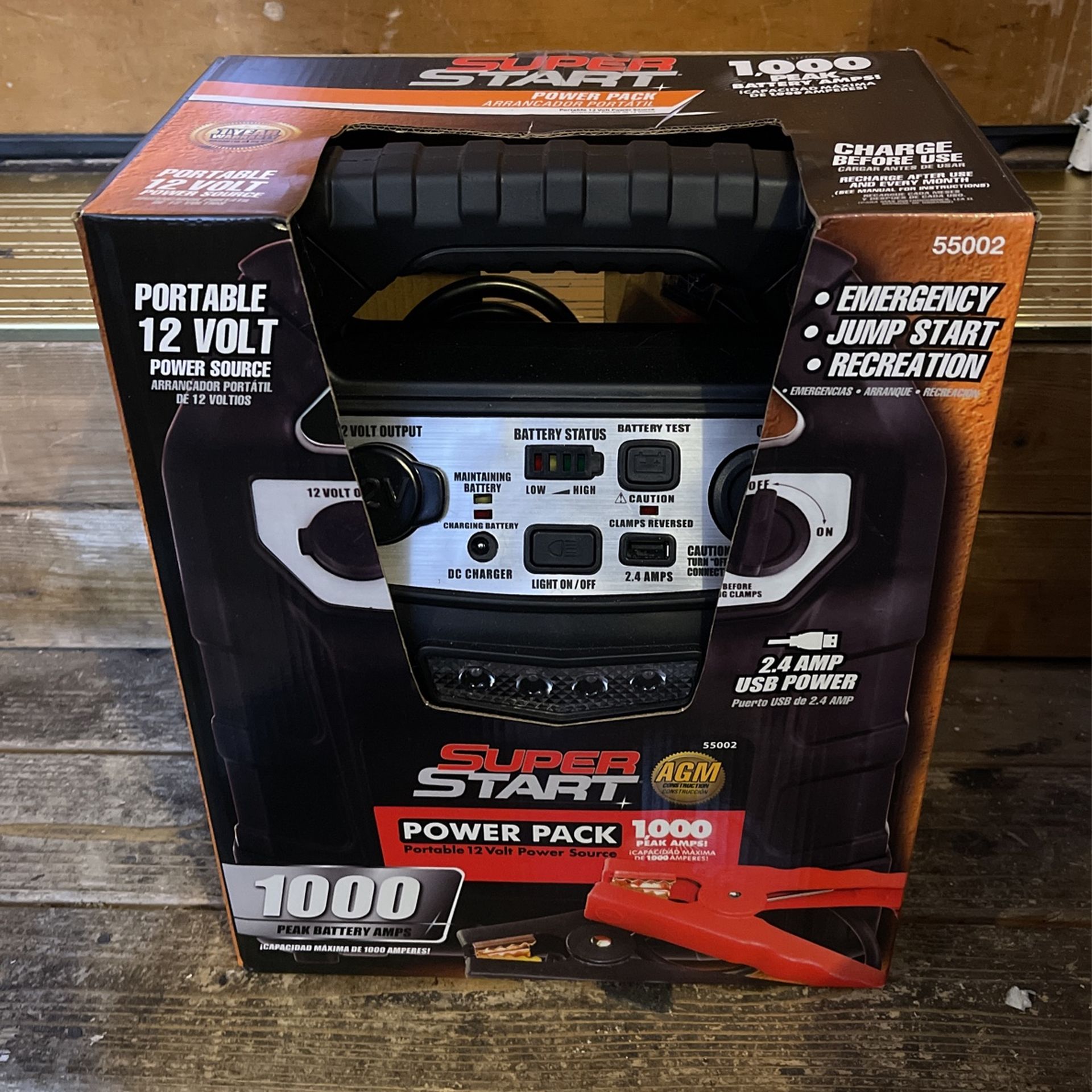 NEW POWER PACK 1000amp ,SUPER START 55002 BATTERY CHARGER (PKT016295)